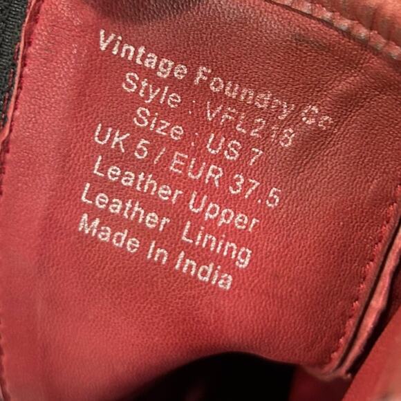 Vintage Foundry Co. Women's Miriam Suede Moto Boot Women's Size 7 Red - Picture 7 of 8